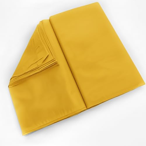 Image of Premium Plain Cotton Costume Lining Dress Fabric 34 inch Wide, Best Material - Yellow Color - 3 Meter Pack