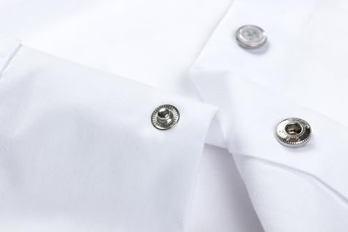 MAXJON Mens Guayabera Shirts Casual Snap Short Sleeve Shirts with Four Pockets,Summer Beach Shirt Tops4