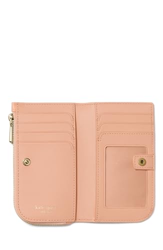 Image of kate spade new york Devin I Love You Script Embossed Leather Small Slim Bifold Wallet