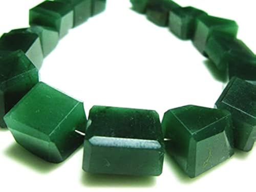 Jade vert perle brute taillée 7-14mm pour création de bijoux en minéraux - 2