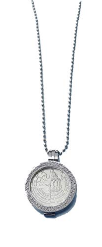 Colgante campanilla moneda 500 liras plata para combinar con looks bohemios y vestidos largos