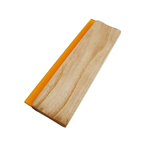 TECHTONGDA Silk Screen Printing Squeegee Rubber Wood Oilness Scraper for Ink Silk Screen Printing 75 Durometer 13inch
