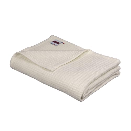 DODO - Plaid Coton Recyclé Caresse Nature 120x180 cm - Douceur Exceptionnelle - Confort Durable et Élégant - 54% Coton, 15% Acrylique, 13% Polyester -...