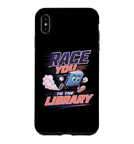 Race You To The Library ��������Ǐ��{ ���l �}���� �X�}�z�P�[�X iPhone XS Max �p