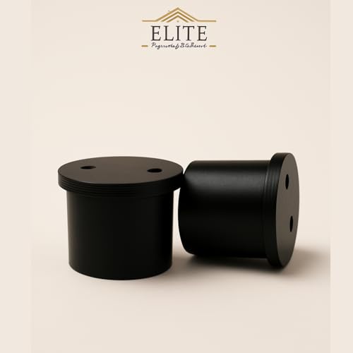Image of Elite Heavy Black Curtain Bracket | Wall to Wall Bracket for 1inch Stainless Steel Curtain Rod and Wardrobe Rod Suitable for 25mm Curtain Pipe- 2pcs (Black)