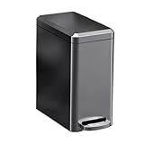 KAHDGSS Quiet Lid Stainless Steel Kitchen Trash Can Large Capacity...
