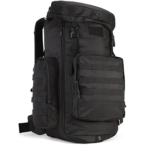 VanBasic Hiking Backpack 70L Large 85L Tactical Backpack MOLLE Military Trekking Rucksack Black Cover
