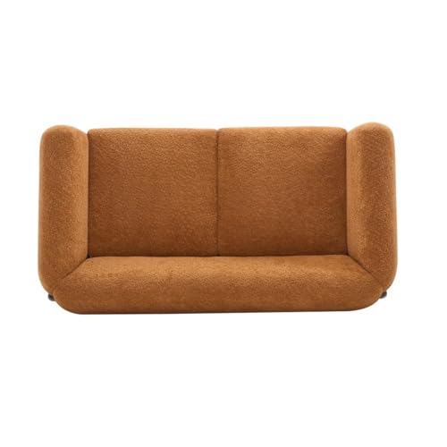 Image of Boucle Upholstered 5-Seater Sofa and Loveseat Caramel