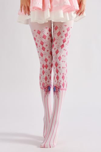 Image of Sahabowi Women's Sheer Tights, Digital Print Designs Stockings