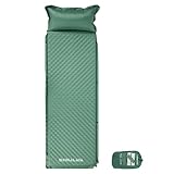 喜马拉雅 Inflatable Sleeping Pad for Camping Ultralight Sleeping Mat for Backpacking Hiking Compact Camping Air Mattress with Pillow Foam Sleeping Mat