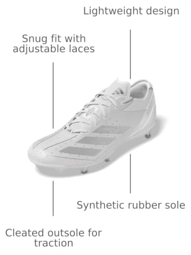 Image of adidas Mens Adizero Electric Football Sneakers Shoes - White