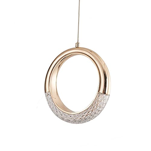Chandelier suspension LED 5W en acrylique doré pour luminaire de chevet