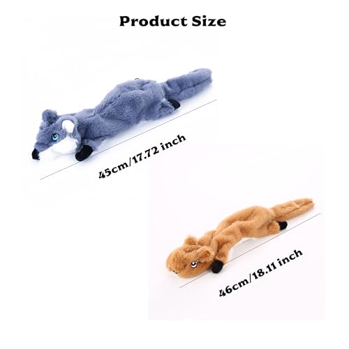 Juguetes para Perros Squirrel de Peluche No Relleno x2 miniatura 4