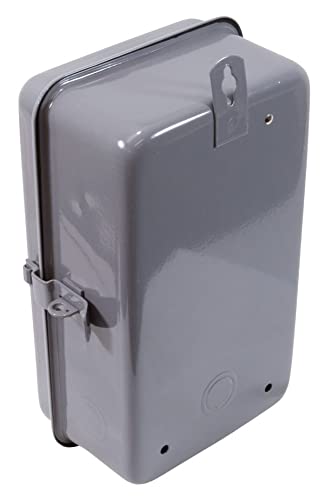 Intermatic 2T511Ga Electrical Box, 5 1/2" X 9 3/8" X 3 5/8" Steel Indoor/Outdoor Enclosure - Gray - Image 3
