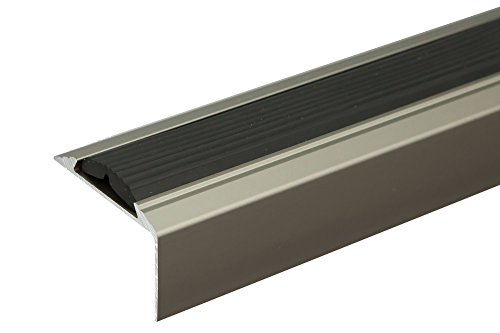 ANODISED Aluminium Anti Non Slip Stair Edge Nosing Trim 1200mm x 46mm x 30mm A38, INOX