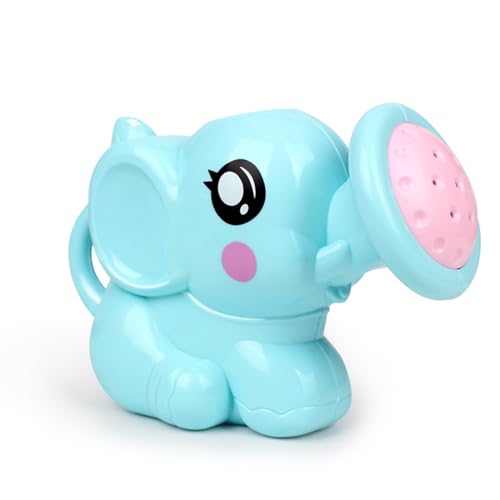 Labbe Regadera Elefante Ducha，Taza de champú Taza de Ducha para Bebé Waterfall Bad Rinser Bath Shower Cup Champú Enjuagadora Jarra（Azul）