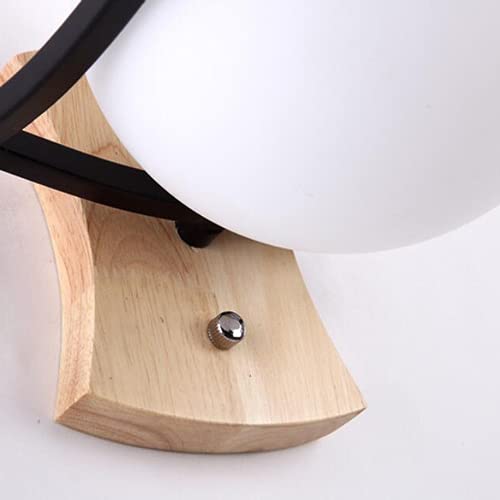 Aplique de madera maciza E27 y vidrio soplado de alta gama 6