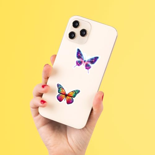 Image of Butterfly Sticker Pack - 30 Waterproof Vinyl Decals for Scrapbooks, Laptops, Journals, Walls & DIY Crafts - Colorful Cute Butterfly Designs