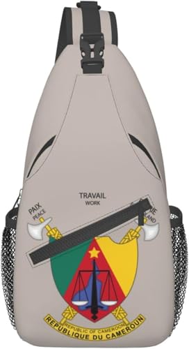 Mochila bandolera unisex National Emblem Cameroon negra