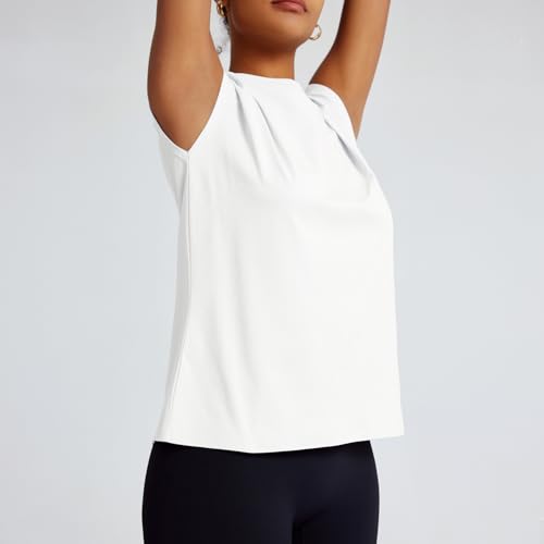 Women's Moisture Wicking Athletic Shirts - Tennis Pickleball Tops, Gym Workout Tee with Cap Sleeve, Quick Dry Exercise Shirt3