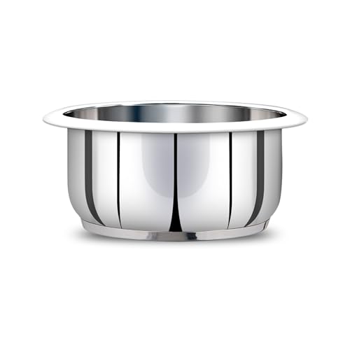 Image of Pigeon Stainless Steel Bowl, 26 cm Diameter, Compatible with 1.8 L Rice Cooker (Silver, Induction Bottom)