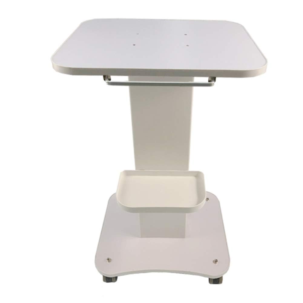 asdchZen Multifunctional Utility Cart Service Storage Trolley Beauty Cart Spa Pedestal - Heavy Duty White Mobile Small Utility Cart With Handle And Tray, For Commercial