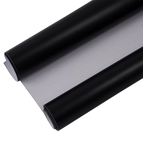 Image of LZLRUN Matte Black Vinyl Wrap Self Adhesive Air Release Bubble - Outdoor Rated for Automotive Use - 1ft x 10ft Knife + Squeegee