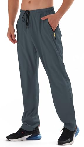 Mens Sweat Pants, with Pockets Outdoor Lightweight Breathable Quick Dry