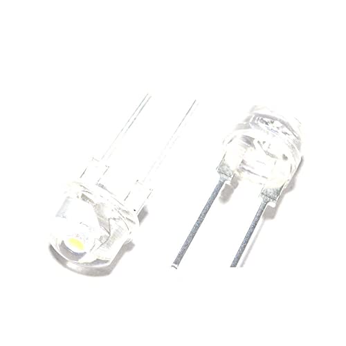 5pcs New F8 8mm 0.5W 3.0-3.2V Straw hat LED White Super Bright LED lamp Wide Angle Transparent LED Lamp Strawhat LED