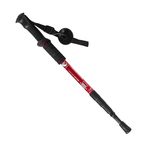 UPKOCH Bastones De Trekking Poste Ajustable Protección De Palos Ligeros Retráctiles Bastones Ajustables para Hombres Empuñadura De Bastón Palos De Montaña Aleación De Aluminio Rojo