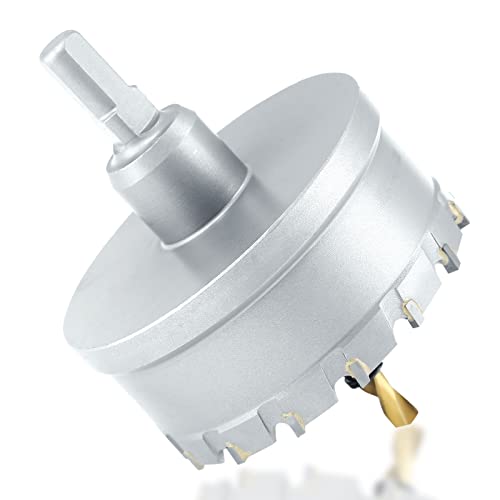 Luomorgo 3" 75Mm Tct Carbide Hole Saw Tungsten Carbide Tipped Hole Cutter With 2 Pcs Titanium-Plated Pilot Drill Bit For Metal Iron Steel Wood Plastic #TOP5