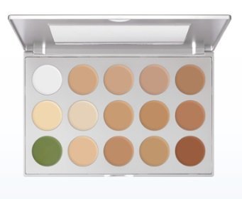 Kryolan 9015 Ultra Foundation Makeup Palette- 15 Colors (Universal)