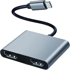 Ncggy Dual HDMI Adapter 4K USB-C