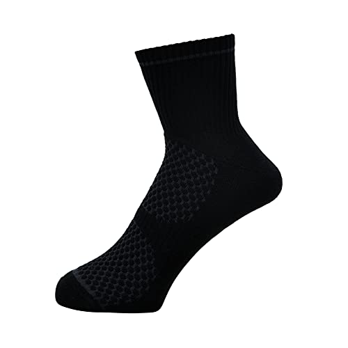 BALENZIA SocksXpress Men's Cushioned High Ankle Sports/Gym Socks | Made with Cotton & Spandex-Pack of 4 (Free Size) (Multicolour) | Thick/Terry/Towel High Ankle Socks for Men.