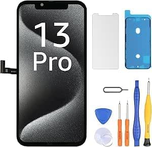 LL TRADER Display für iPhone 13 Pro LCD 6.1' Bildschirm Ersatz FHD Touchscreen 3D Touch Digitizer Rahmen Montage und Reparaturkits 20251