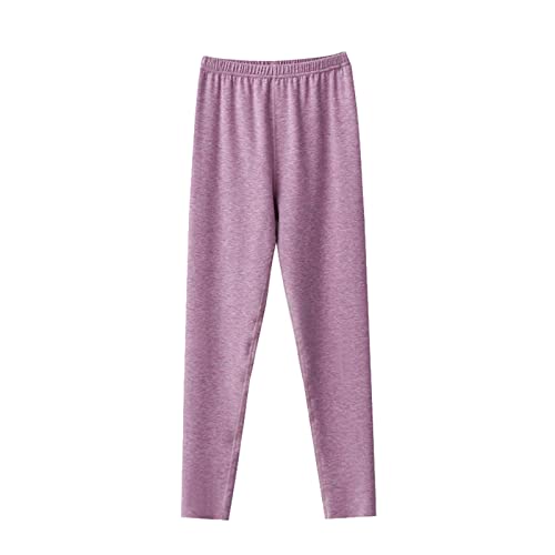 Dsnyu Thermal Bottom Women, Cotton Long Johns, Purple Pants M