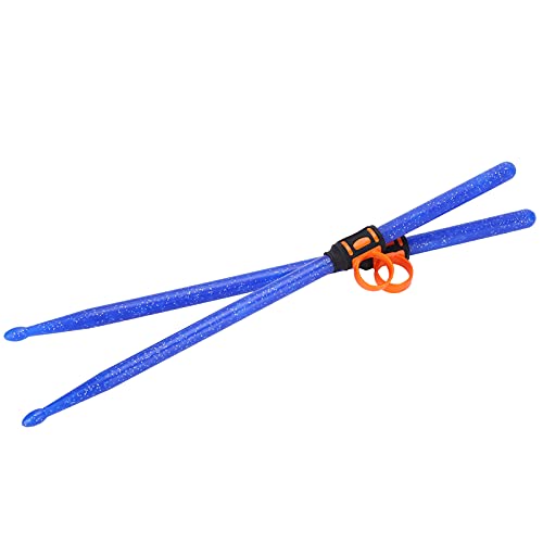 Baquetas de plástico con manga para dedos para principiantes – Baquetas ligeras para niños y adultos que aprenden a tocar batería, compatibles con pads de práctica y kits miniatura 3