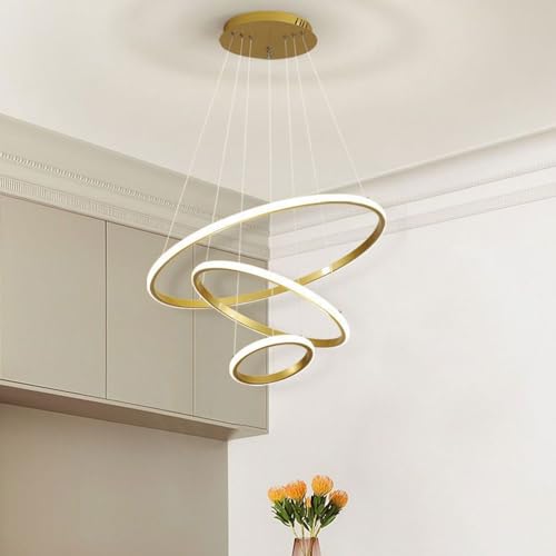 Lampe suspendue à intensité variable 3 couleurs lustre LED - 2