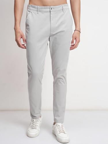 Image of Highlander Men's Slim Fit Formal Trousers | Ankle Length |Smart Trousers for Men | Chino Trousers for Men|Elegant Design | Comfortable Fabric for Daily Work & Formal Occasions