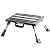 Rv Steps, 4-Level Adjustable Height Folding Camper Steps, Grey Hammer-Tone Non-Slip Fluorescent Strip Aluminum Platform Rv Accessories, Supports Up to 1000 lbs Handle