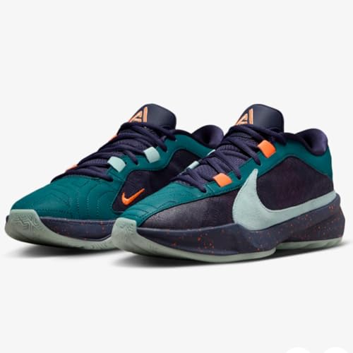Nike Giannis Freak 5 Men's Basketball Shoes (DX4985-300, GEODE Teal/Purple Ink/Total Orange/Jade ICE) Size 92