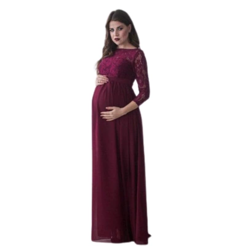 Women's Maternity Dress | Pregnancy Dress | Comfortable & Stylish Photoshoot Gown-image-7