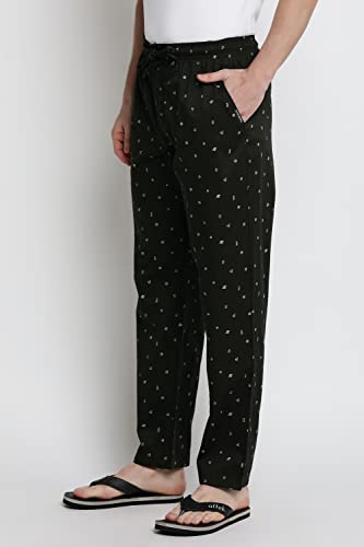 Image of Van Heusen Men Athleisure Allover Print Pyjamas - 100% Combed Cotton - Drawstring Waist, Ultra Soft
