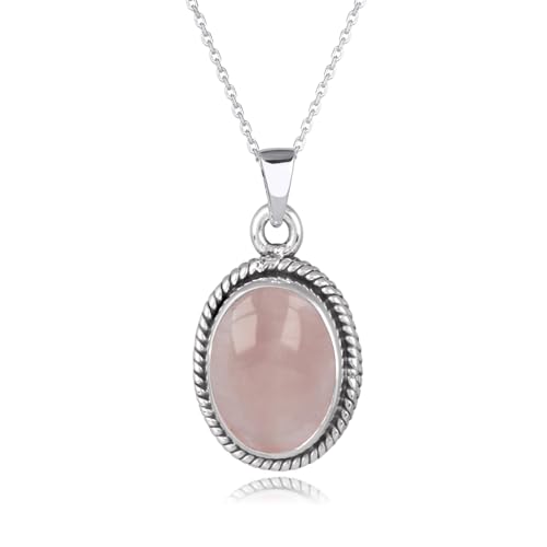 Pendentif quartz rose naturel pour femme style bohème chic