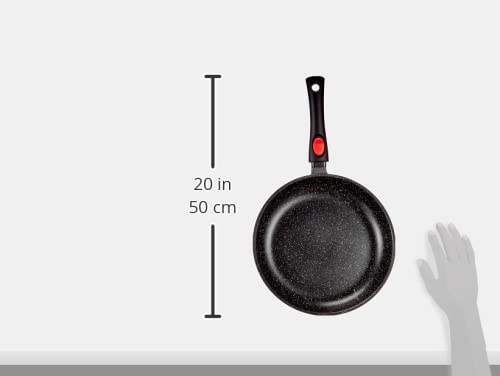 KAMBERG - 0008187 - Braadpan 20 Cm Rond Gevlamd - Gegoten Aluminium Steencoating Voor Alle Soorten Fornuizen Inclusief Inductie Pfoa Vrij