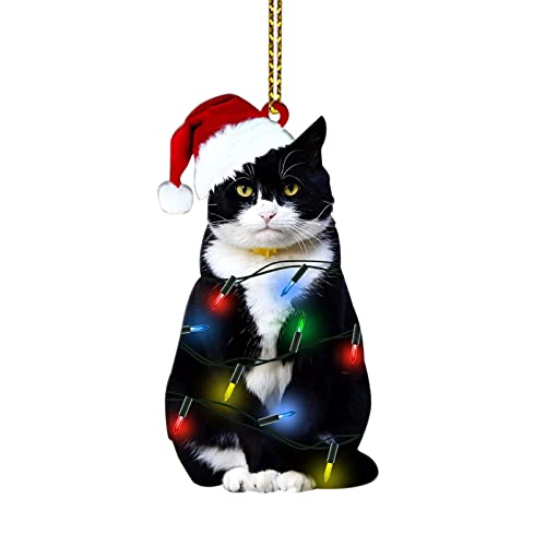 Niedlicher Katzen und Weihnachtskugeln Ornament Christbaumschmuck...
