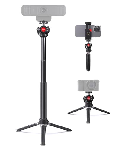 Etour Webcam Halterungen Ständer höhenverstellbares Stativ mit 360-Schwenkkopf für Kamera/Smartphone für NexiGo N60 Logitech Webcam C920 C922 C922x C925e C930 C930e Brio 4K mit 1/4-Gewinde