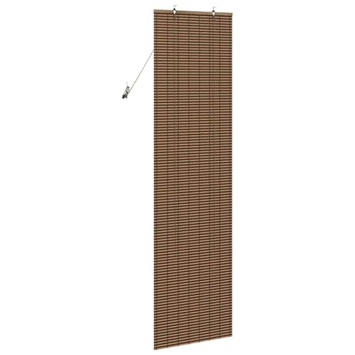 Store enrouleur bambou marron 60x220 cm avec rideau vénitien plissé - 5