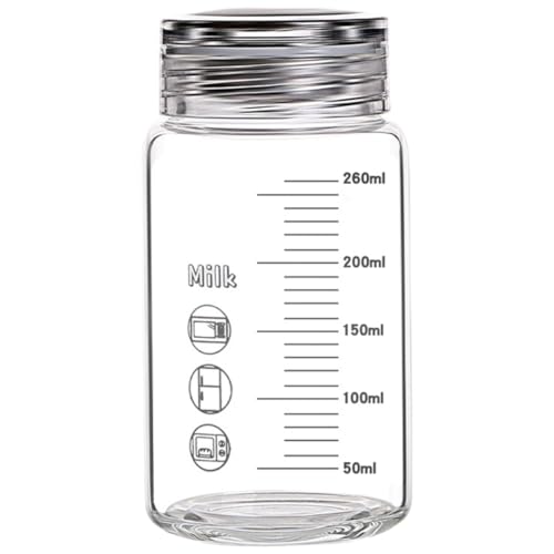 Botella de agua de vidrio pequeña de 260ml con boca ancha para restaurante 2