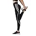 GoVIA Leggins Sportivi Donna Leggings Fitness Allenamento Vita Alta Yoga Palestra Pantaloni Opaco Stampati con Tasca Push-up 4111 Bianca XS/S